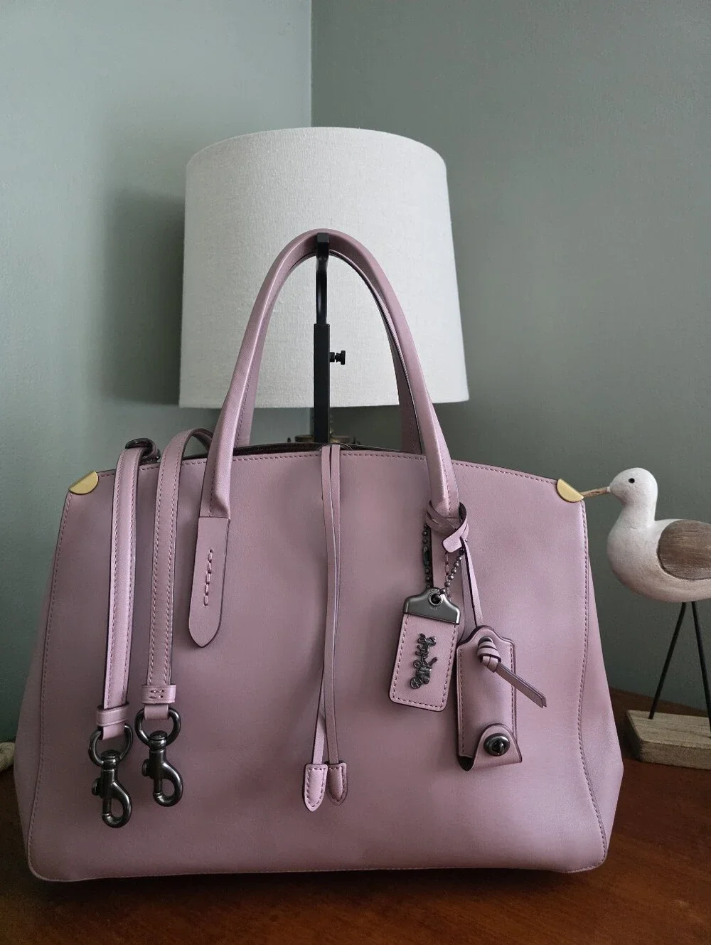 Coach 22821 Cooper Carryall Dusty Rose Glovetanned Leather Satchel Bag 1941